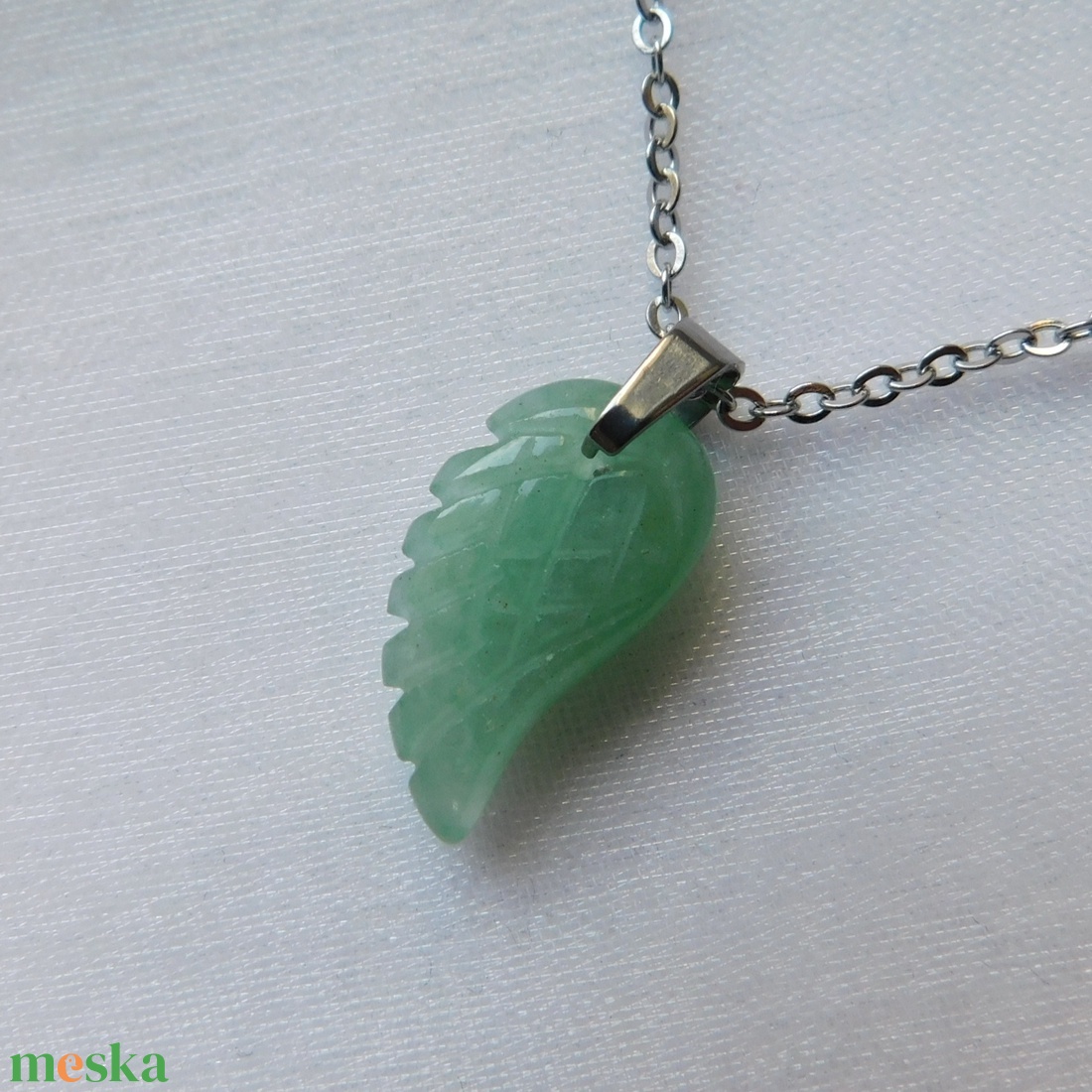 Aventurin szárny medálos nyaklánc - ékszer - nyaklánc - medálos nyaklánc - Meska.hu