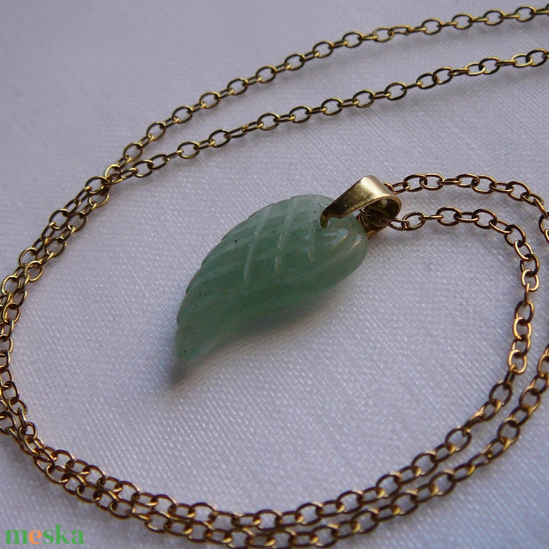 Aventurin szárny medálos nyaklánc - ékszer - nyaklánc - medálos nyaklánc - Meska.hu
