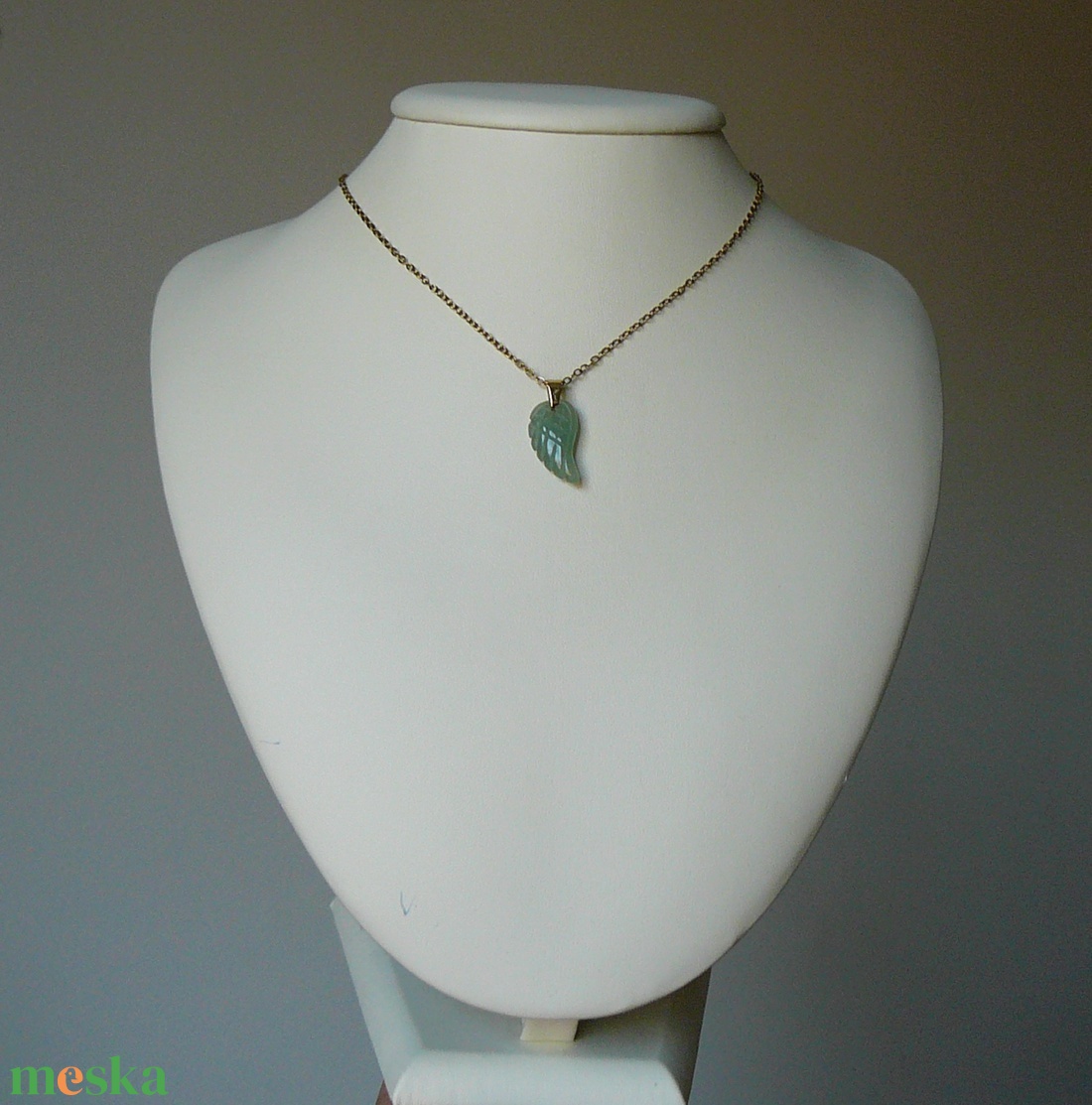 Aventurin szárny medálos nyaklánc - ékszer - nyaklánc - medálos nyaklánc - Meska.hu