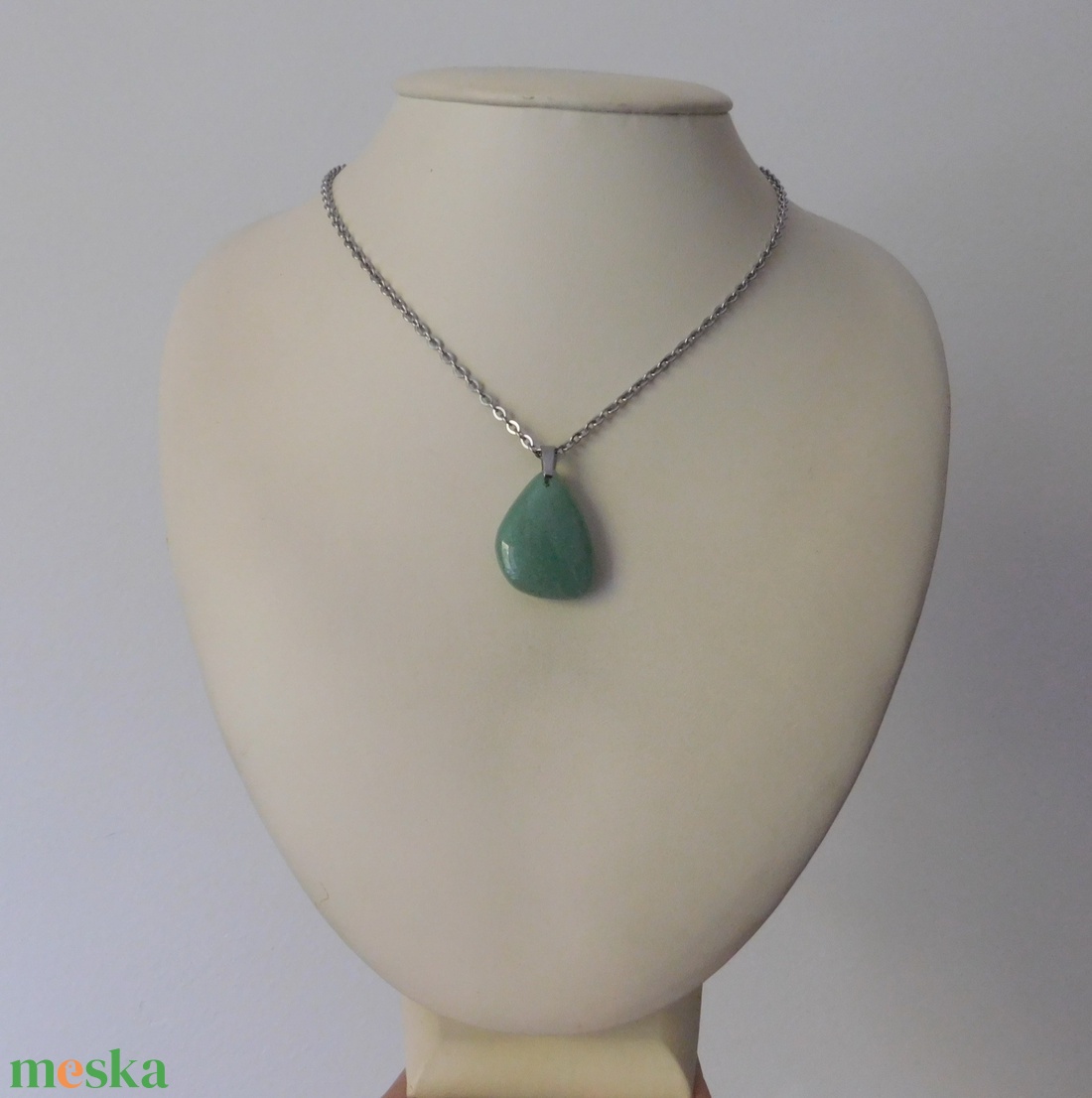 Aventurin csepp medálos nyaklánc - ékszer - nyaklánc - medálos nyaklánc - Meska.hu