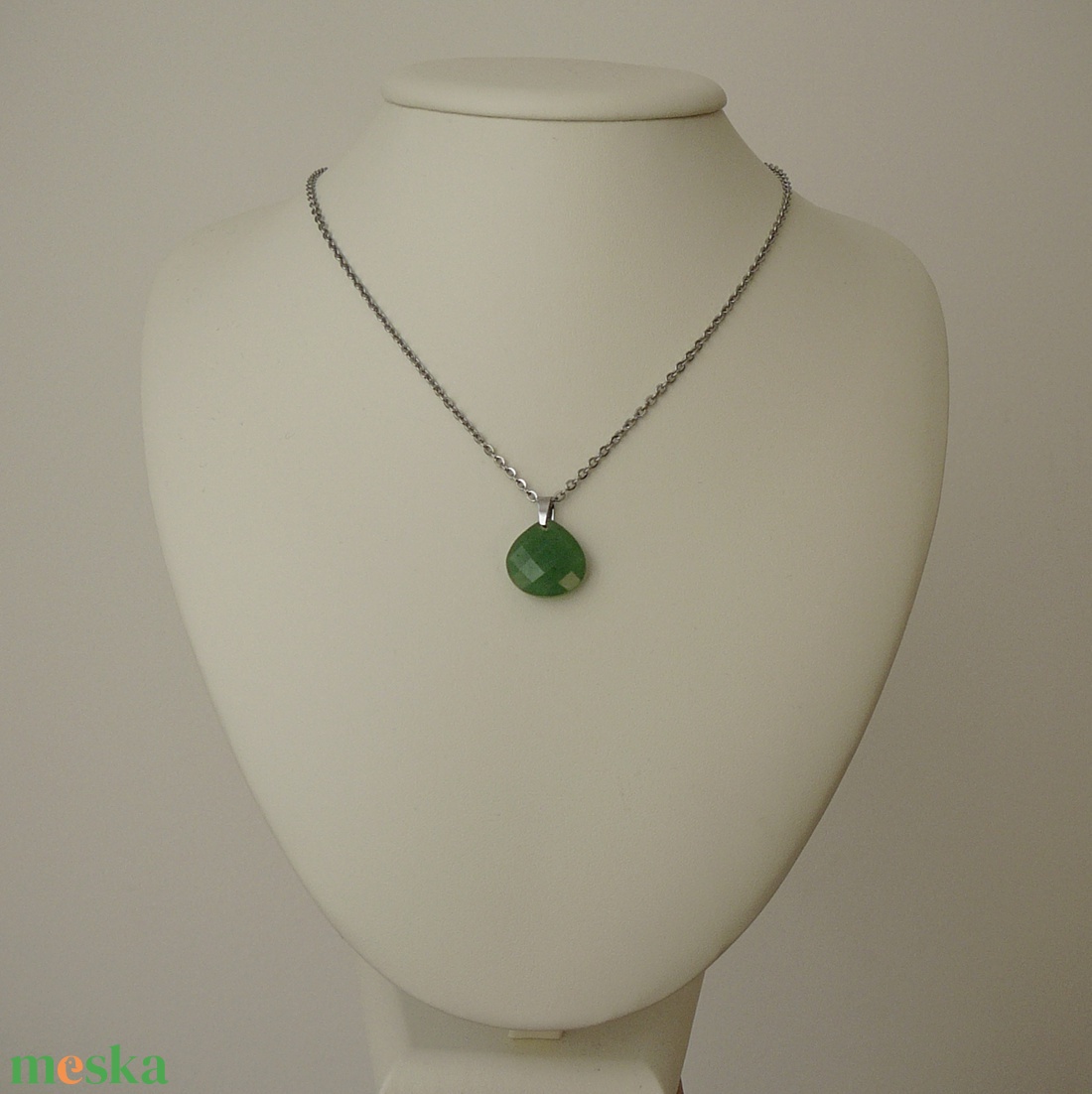 Aventurin csepp medálos nyaklánc - ékszer - nyaklánc - medálos nyaklánc - Meska.hu