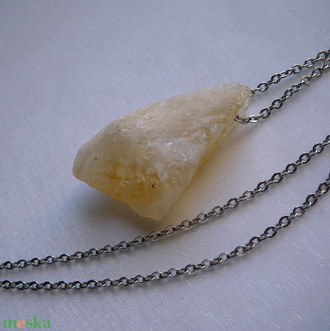 Citrin medálos nyaklánc - ékszer - nyaklánc - medálos nyaklánc - Meska.hu