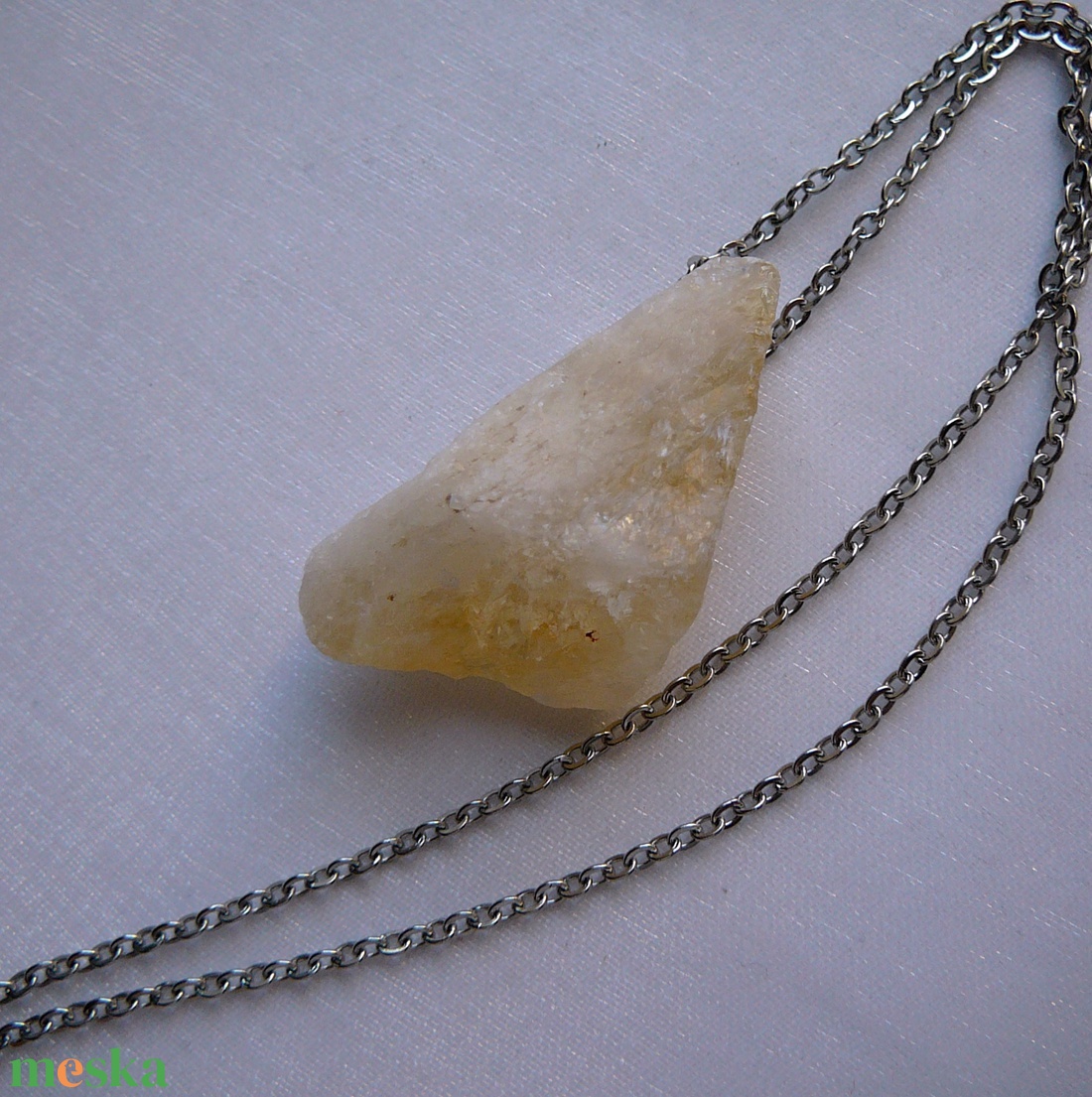 Citrin medálos nyaklánc - ékszer - nyaklánc - medálos nyaklánc - Meska.hu