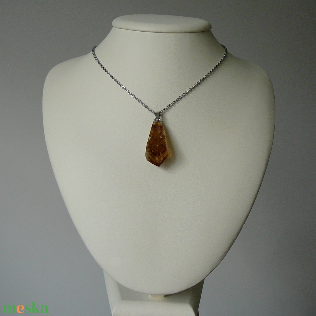 Citrin medálos nyaklánc - ékszer - nyaklánc - medálos nyaklánc - Meska.hu