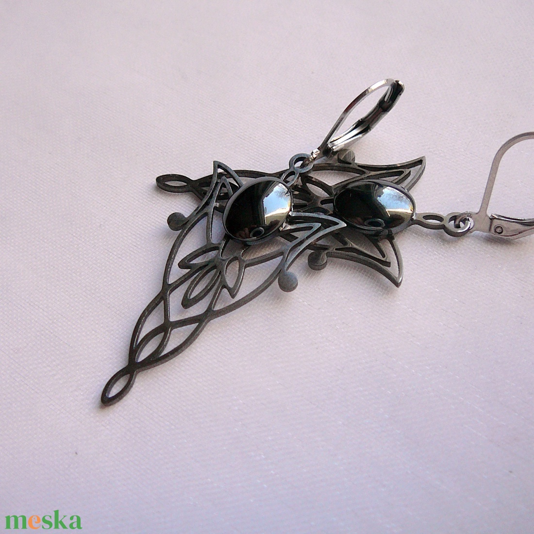 Hematit fülbevaló - ékszer - fülbevaló - lógó fülbevaló - Meska.hu