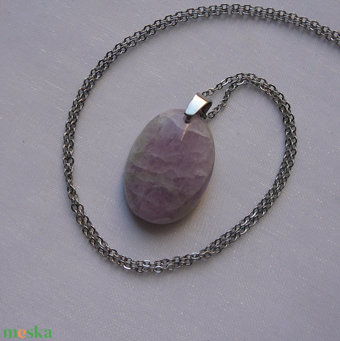 Kunzit medálos nyaklánc - ékszer - nyaklánc - medálos nyaklánc - Meska.hu