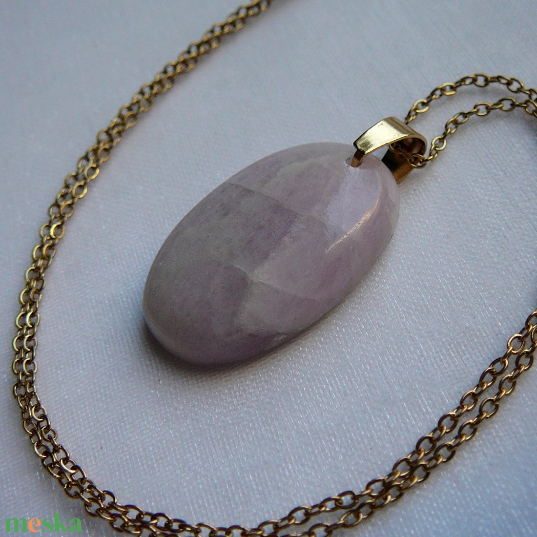 Kunzit medálos nyaklánc - ékszer - nyaklánc - medálos nyaklánc - Meska.hu