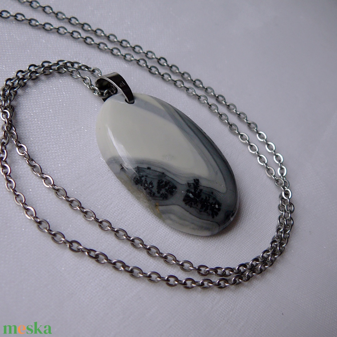 Maligano jáspis medálos nyaklánc - ékszer - nyaklánc - medálos nyaklánc - Meska.hu