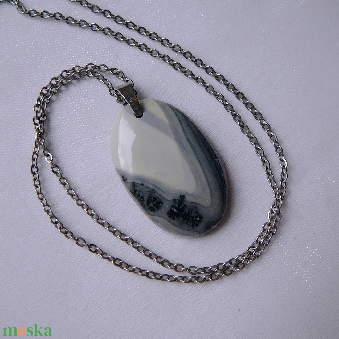 Maligano jáspis medálos nyaklánc - ékszer - nyaklánc - medálos nyaklánc - Meska.hu