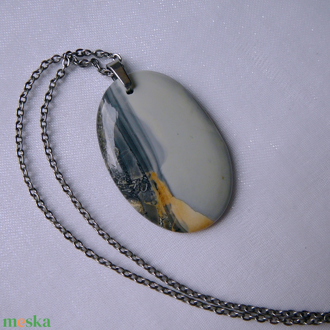 Maligano jáspis medálos nyaklánc - ékszer - nyaklánc - medálos nyaklánc - Meska.hu