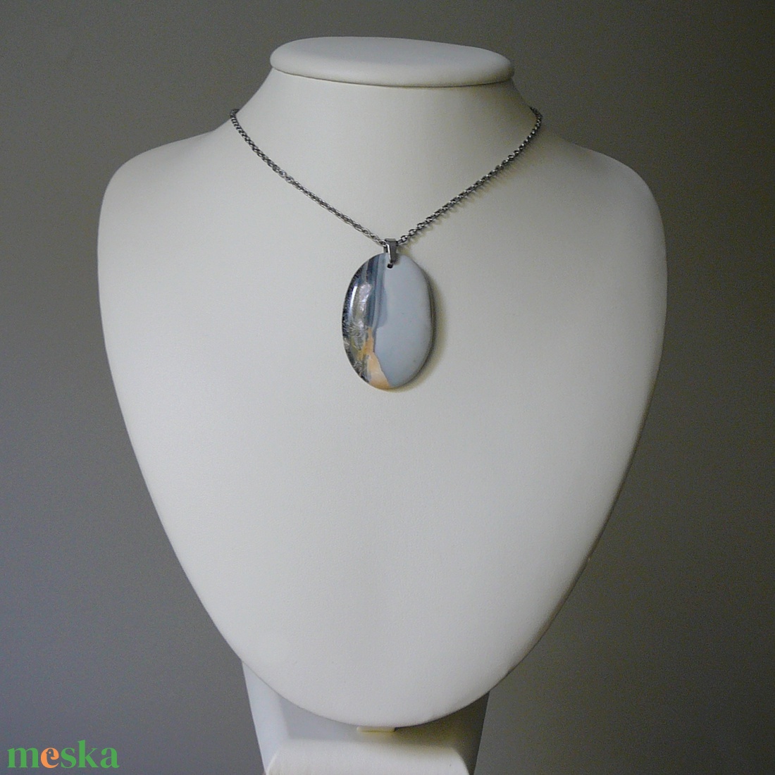 Maligano jáspis medálos nyaklánc - ékszer - nyaklánc - medálos nyaklánc - Meska.hu