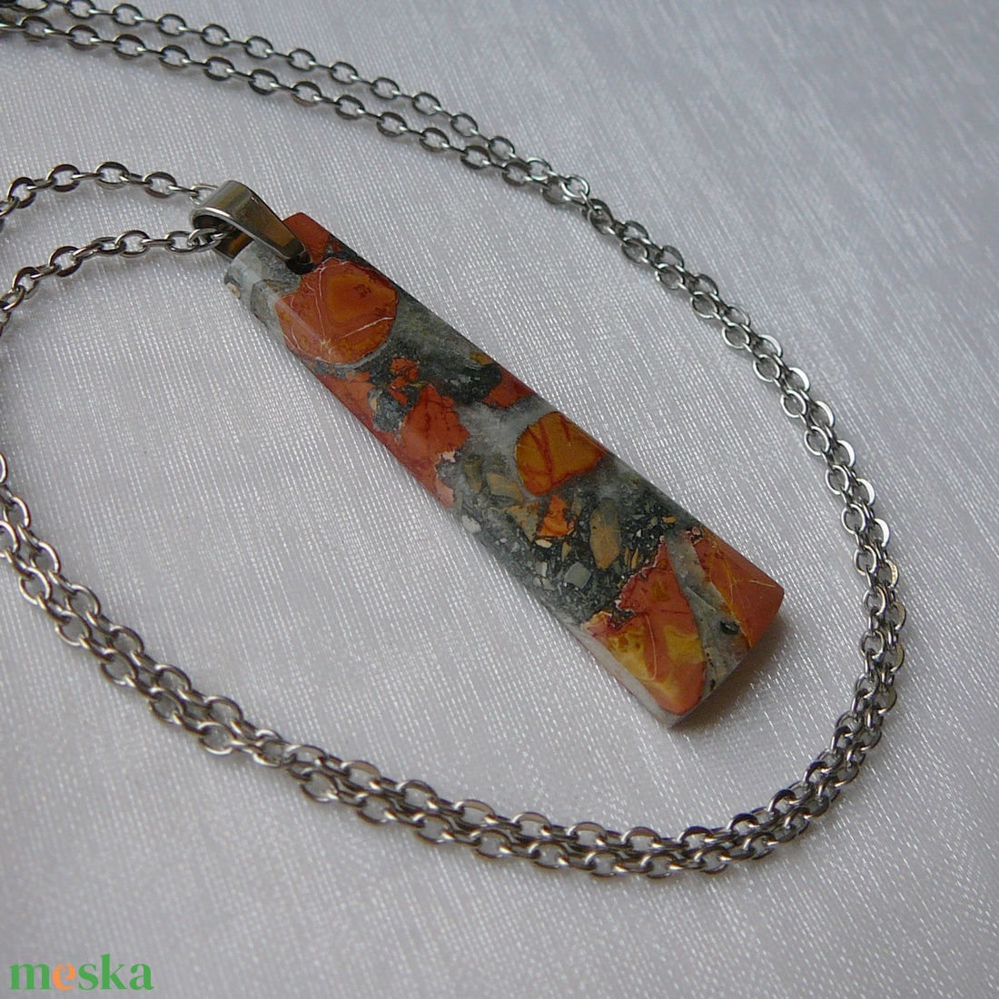 Maligano jáspis medálos nyaklánc - ékszer - nyaklánc - medálos nyaklánc - Meska.hu