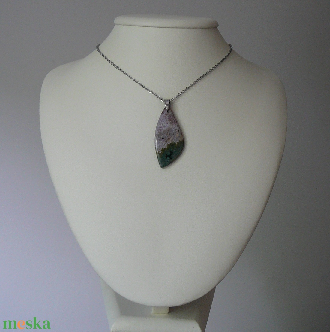 Óceán jáspis medálos nyaklánc - ékszer - nyaklánc - medálos nyaklánc - Meska.hu