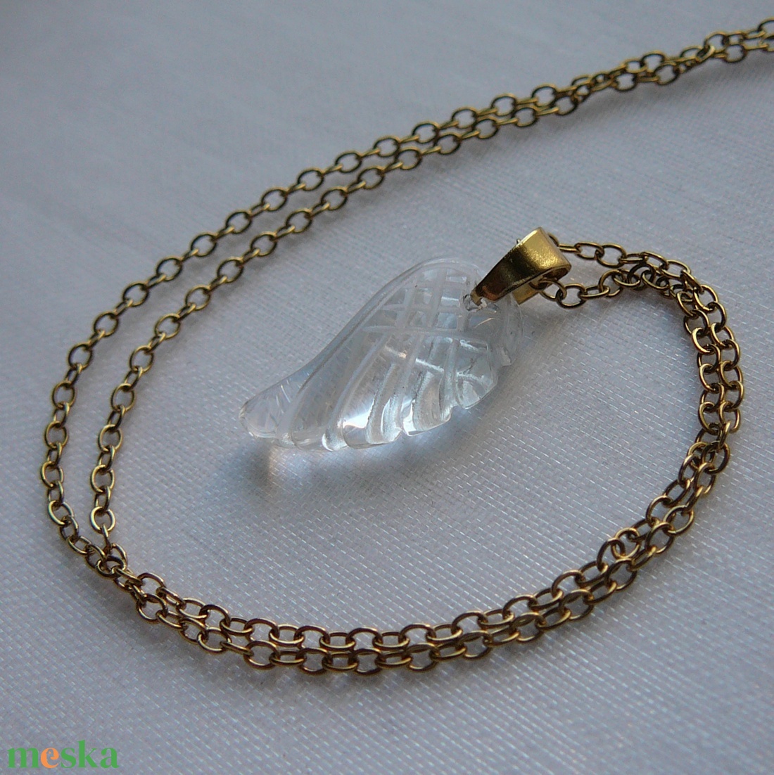 Hegyikristály szárny medálos nyaklánc - ékszer - nyaklánc - medálos nyaklánc - Meska.hu
