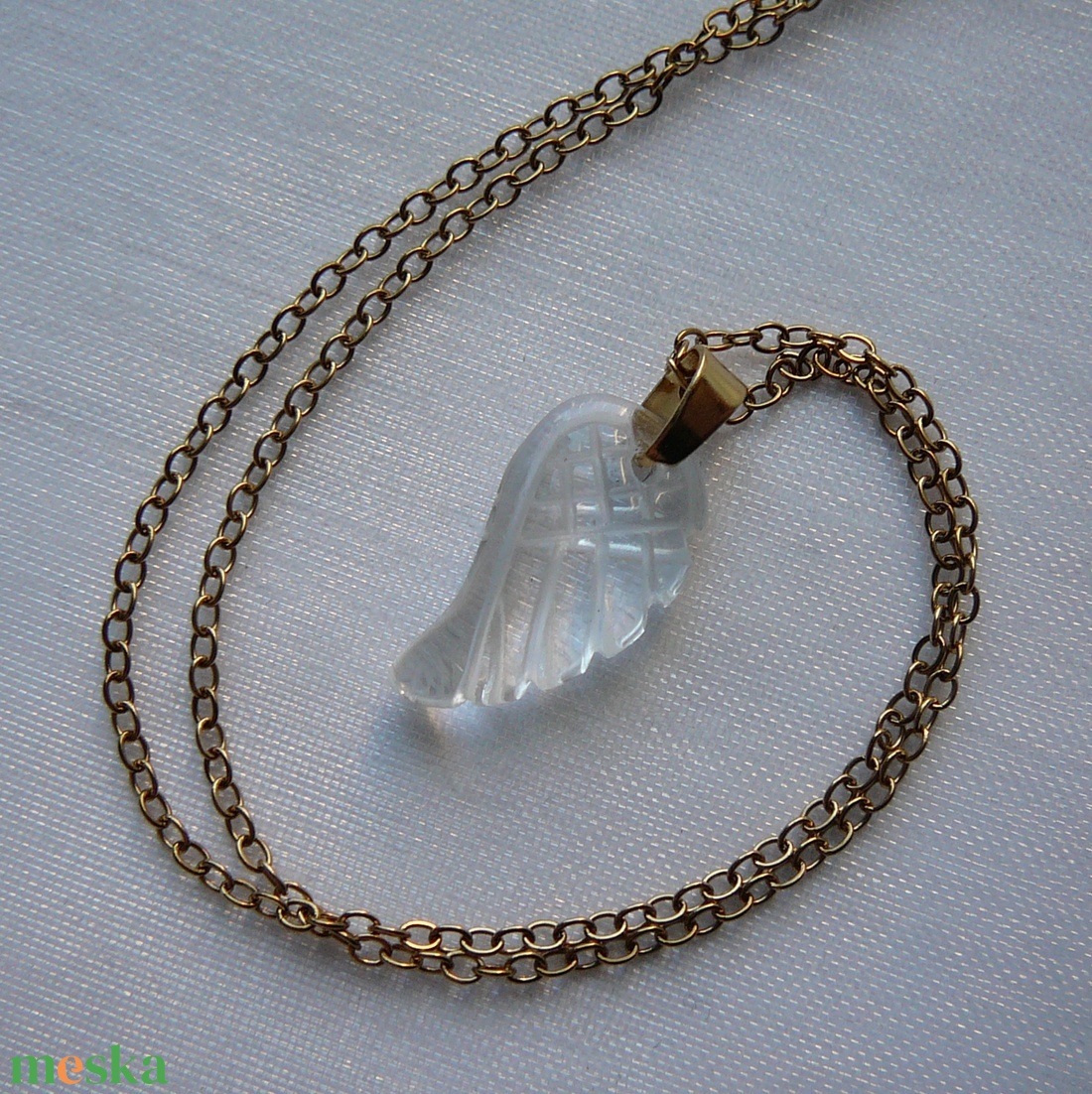 Hegyikristály szárny medálos nyaklánc - ékszer - nyaklánc - medálos nyaklánc - Meska.hu
