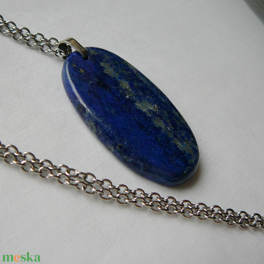 Lápisz lazuli medálos nyaklánc - ékszer - nyaklánc - medálos nyaklánc - Meska.hu