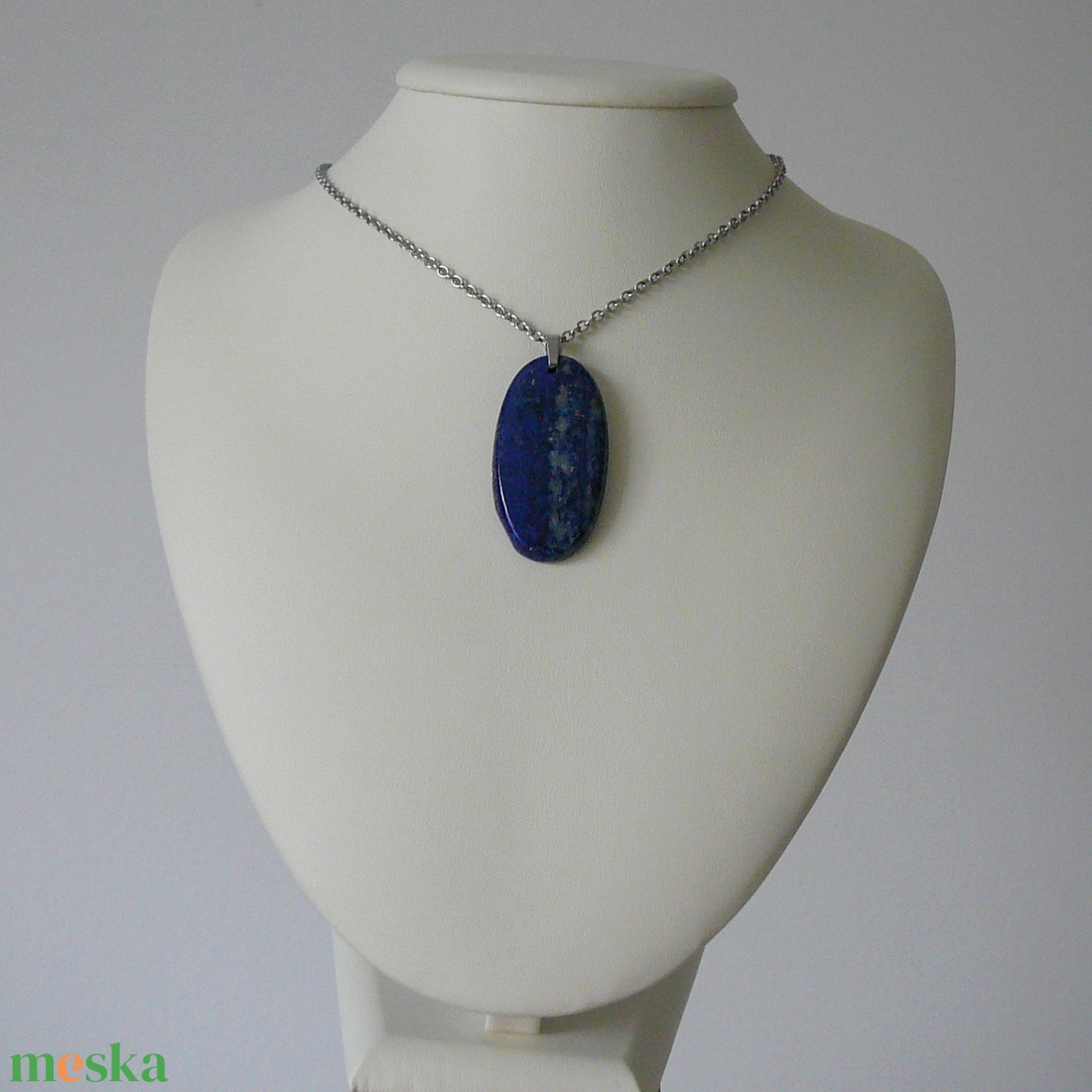 Lápisz lazuli medálos nyaklánc - ékszer - nyaklánc - medálos nyaklánc - Meska.hu