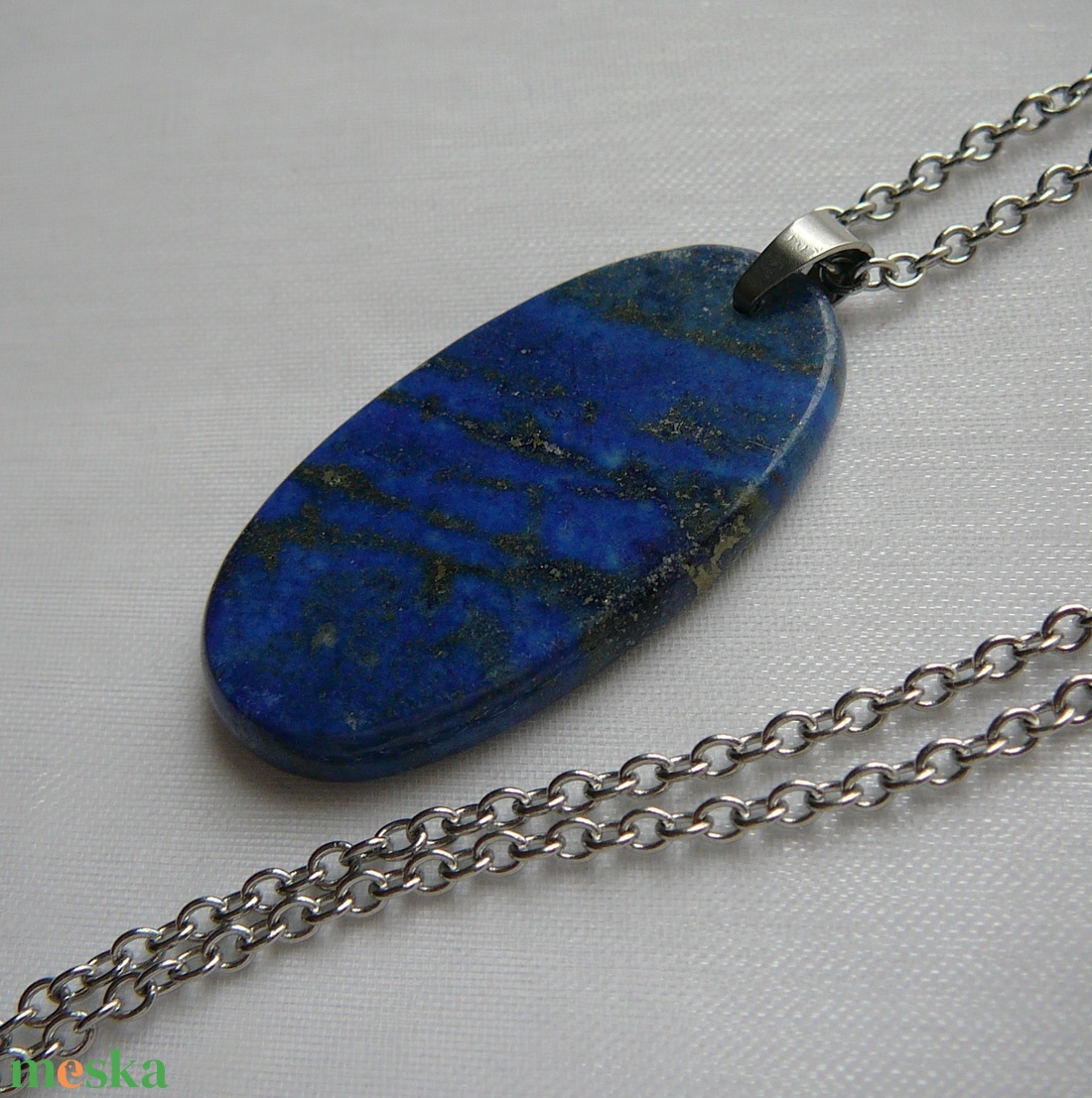 Lápisz lazuli medálos nyaklánc - ékszer - nyaklánc - medálos nyaklánc - Meska.hu