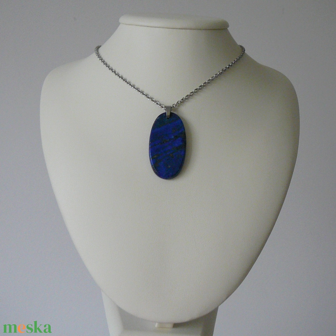 Lápisz lazuli medálos nyaklánc - ékszer - nyaklánc - medálos nyaklánc - Meska.hu