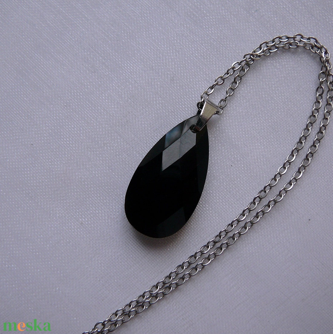 Ónix medálos nyaklánc - ékszer - nyaklánc - medálos nyaklánc - Meska.hu