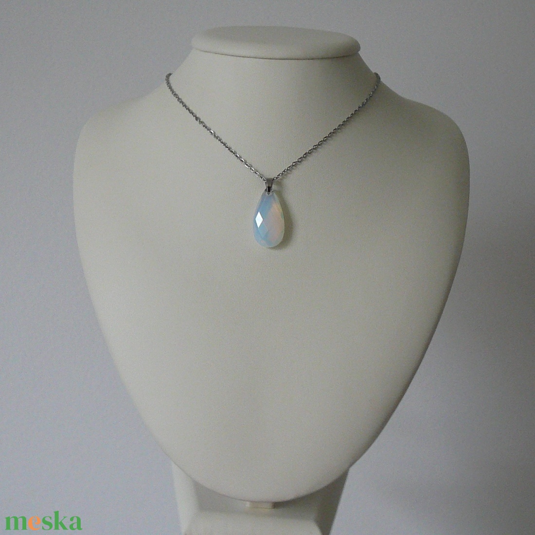 Opalit csepp medálos nyaklánc - ékszer - nyaklánc - medálos nyaklánc - Meska.hu