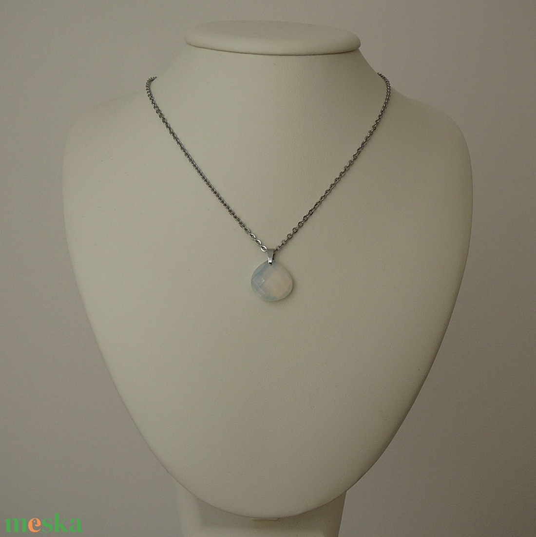 Opalit csepp medálos nyaklánc - ékszer - nyaklánc - medálos nyaklánc - Meska.hu