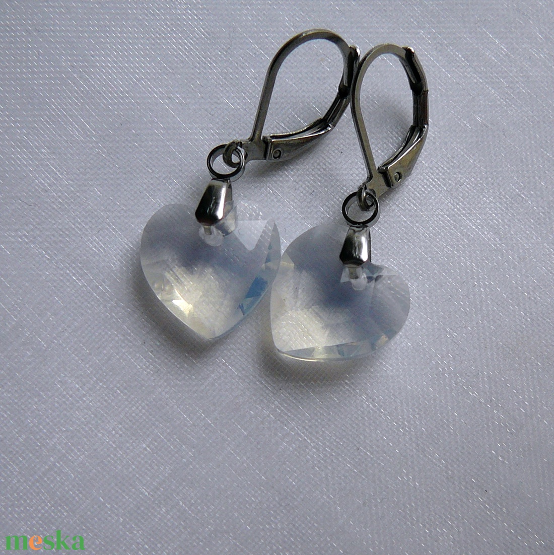 Opalit fülbevaló - ékszer - fülbevaló - lógó fülbevaló - Meska.hu