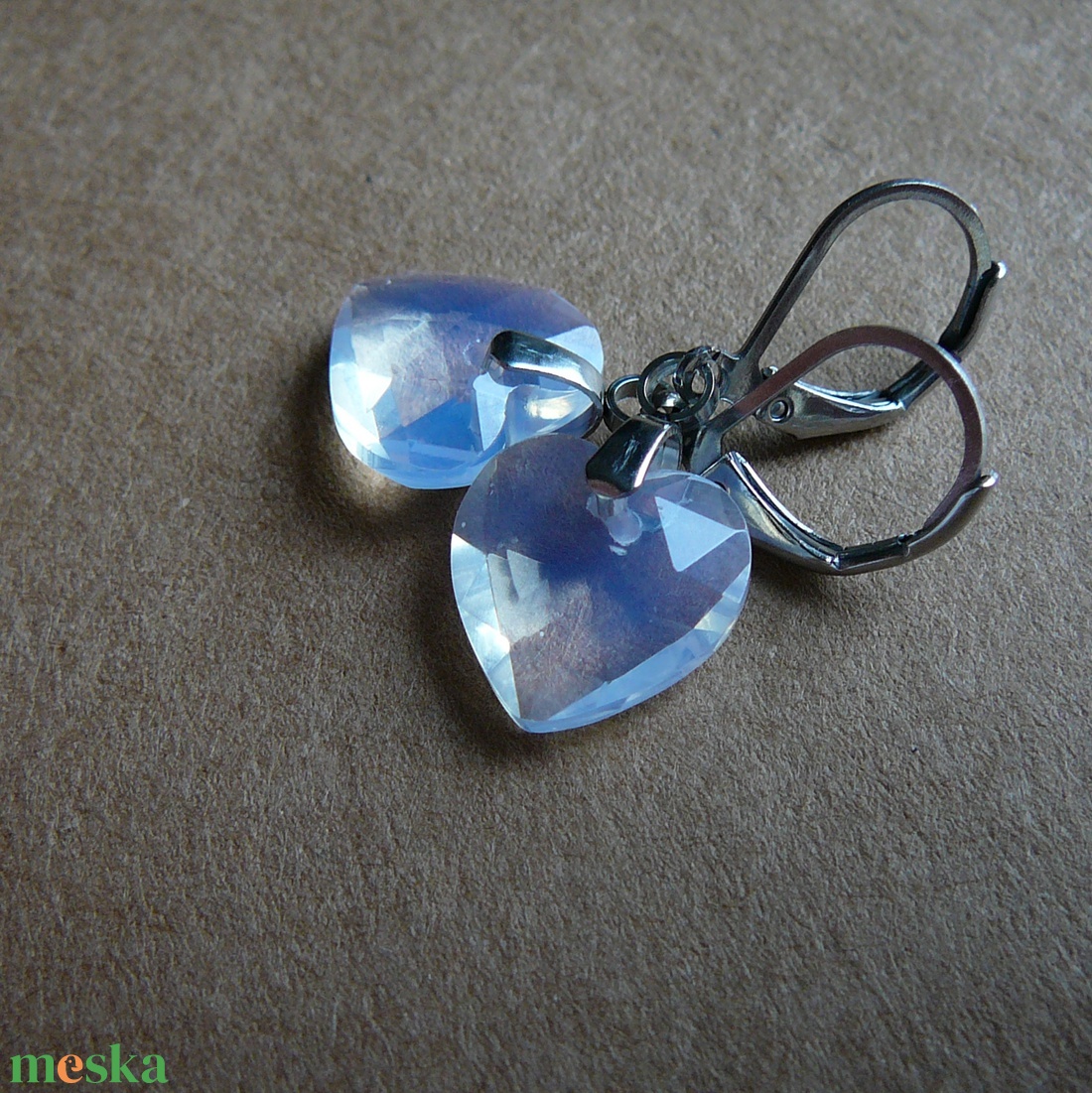 Opalit fülbevaló - ékszer - fülbevaló - lógó fülbevaló - Meska.hu