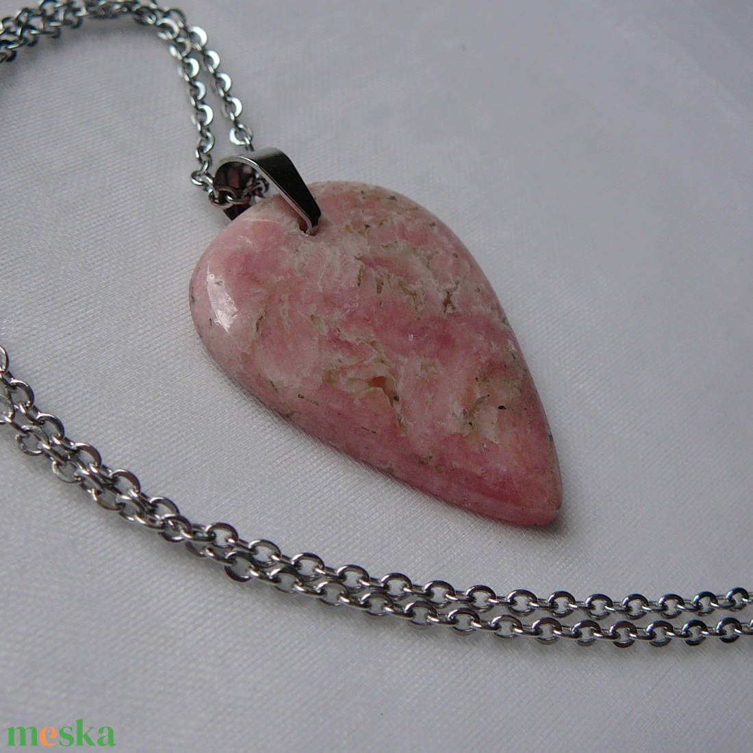 Rodokrozit medálos nyaklánc - ékszer - nyaklánc - medálos nyaklánc - Meska.hu