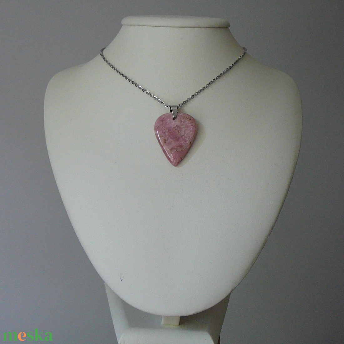 Rodokrozit medálos nyaklánc - ékszer - nyaklánc - medálos nyaklánc - Meska.hu