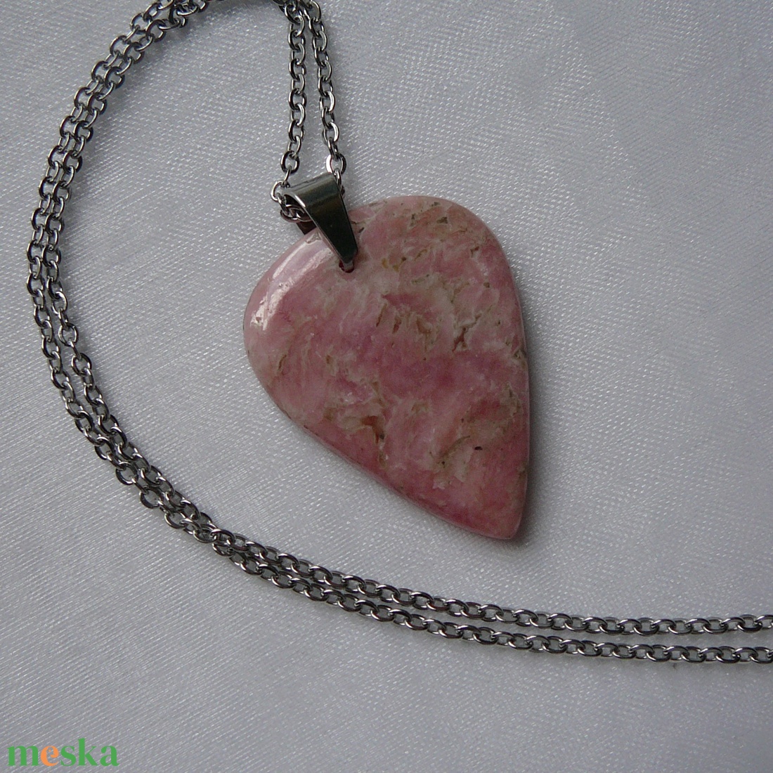 Rodokrozit medálos nyaklánc - ékszer - nyaklánc - medálos nyaklánc - Meska.hu