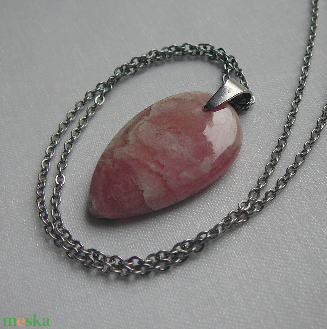 Rodokrozit medálos nyaklánc - ékszer - nyaklánc - medálos nyaklánc - Meska.hu