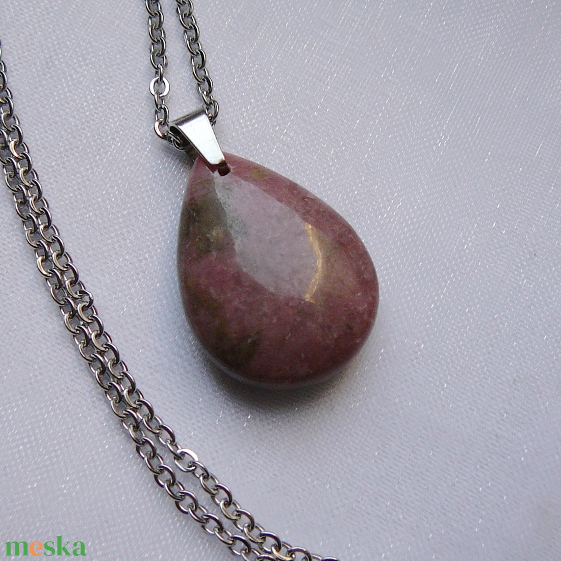 Rodonit medálos nyaklánc - ékszer - nyaklánc - medálos nyaklánc - Meska.hu
