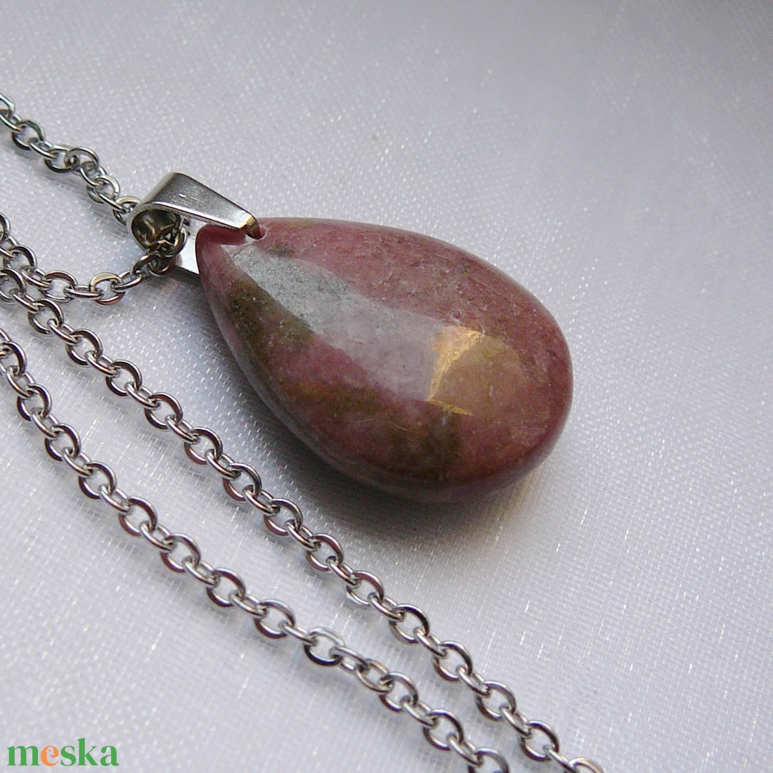 Rodonit medálos nyaklánc - ékszer - nyaklánc - medálos nyaklánc - Meska.hu