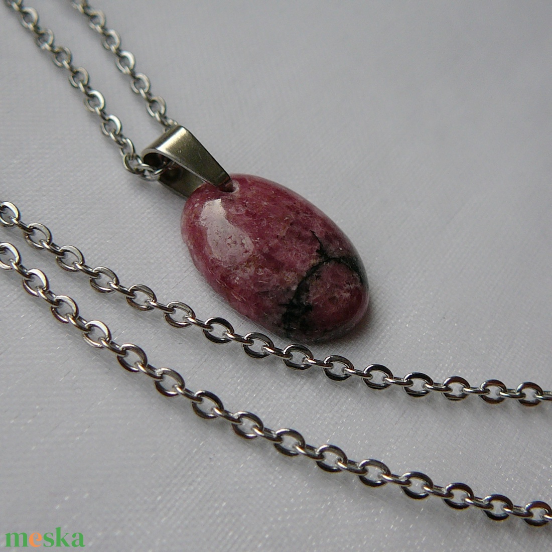 Rodonit medálos nyaklánc - ékszer - nyaklánc - medálos nyaklánc - Meska.hu