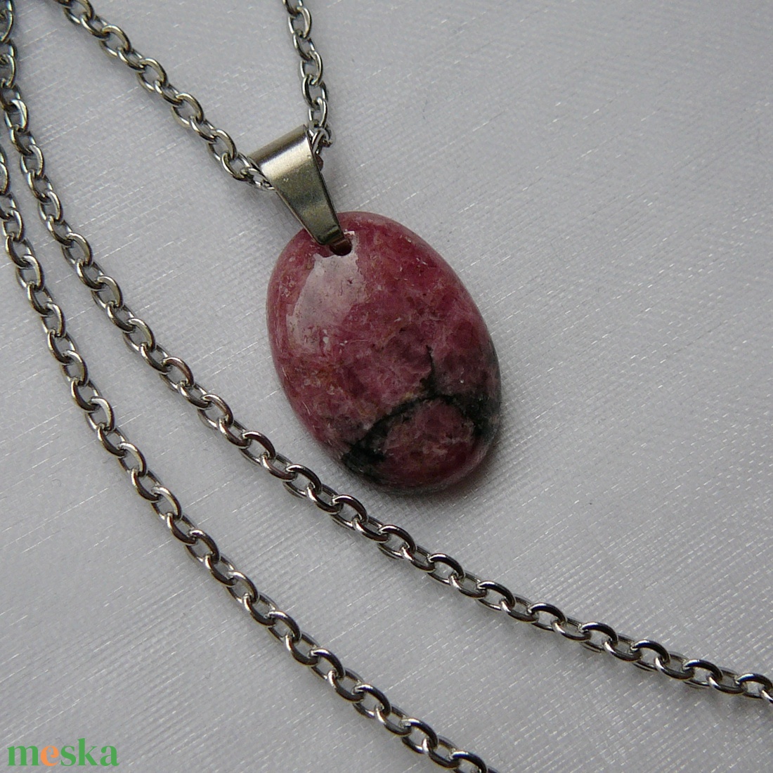 Rodonit medálos nyaklánc - ékszer - nyaklánc - medálos nyaklánc - Meska.hu