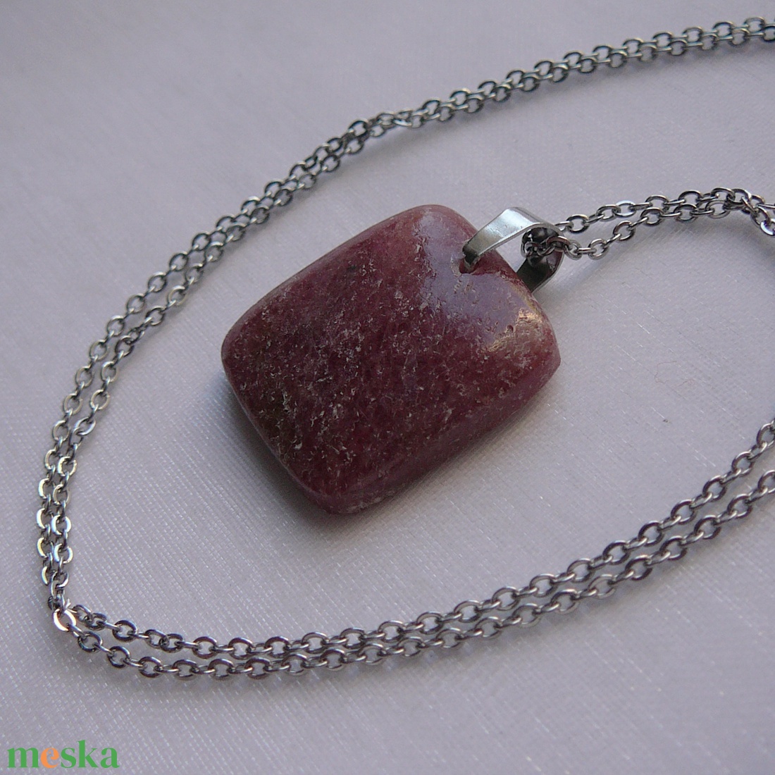 Rodonit medálos nyaklánc - ékszer - nyaklánc - medálos nyaklánc - Meska.hu