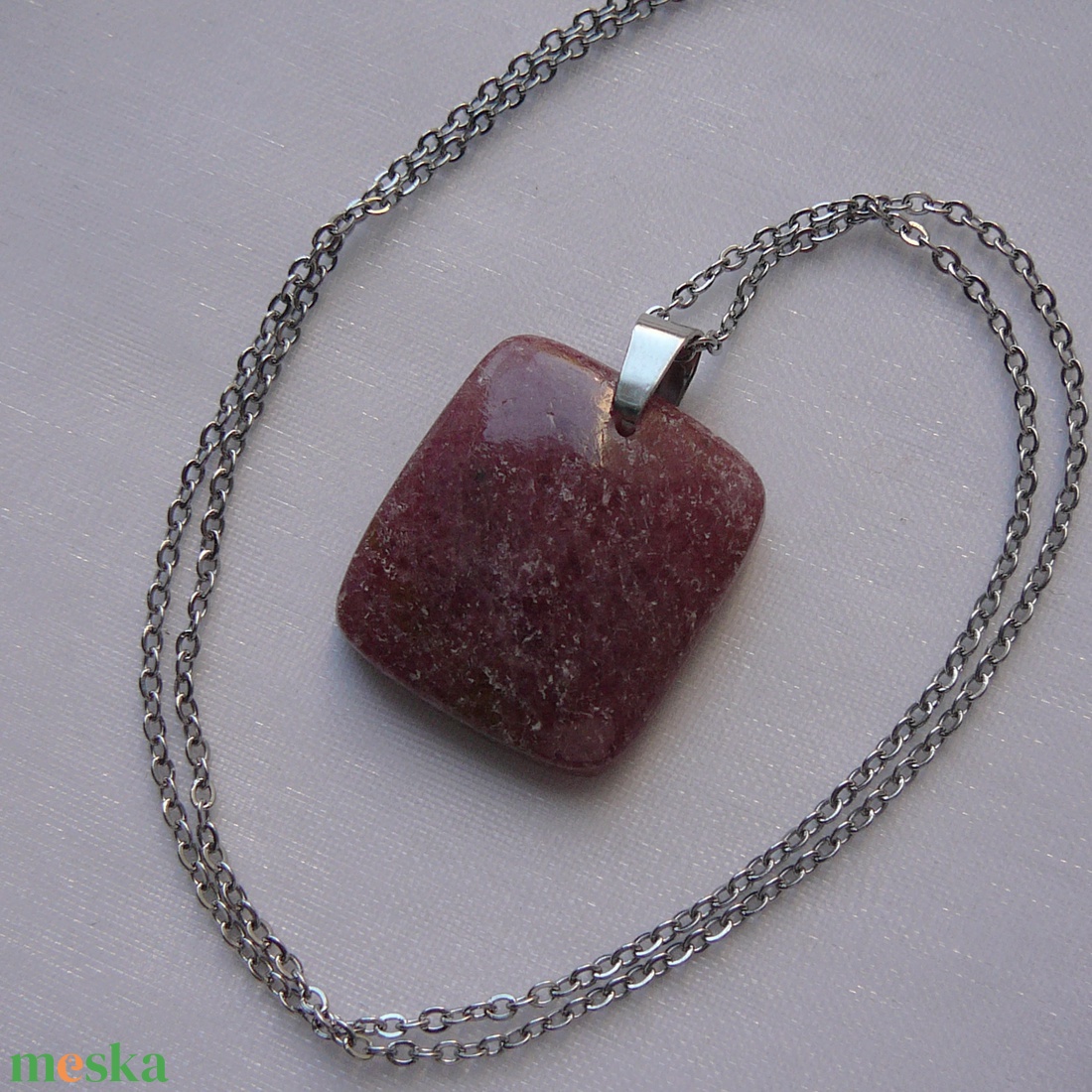 Rodonit medálos nyaklánc - ékszer - nyaklánc - medálos nyaklánc - Meska.hu