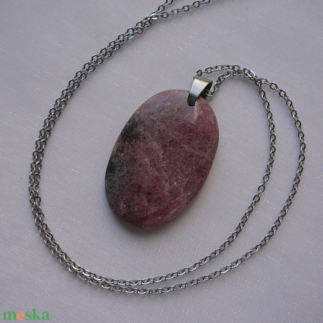 Rodonit medálos nyaklánc - ékszer - nyaklánc - medálos nyaklánc - Meska.hu