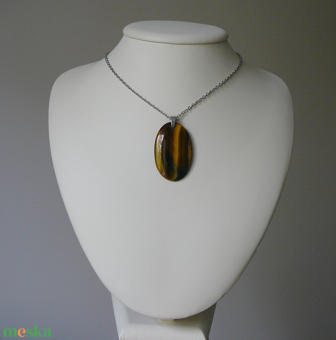 Tigrisszem medálos nyaklánc - ékszer - nyaklánc - medálos nyaklánc - Meska.hu