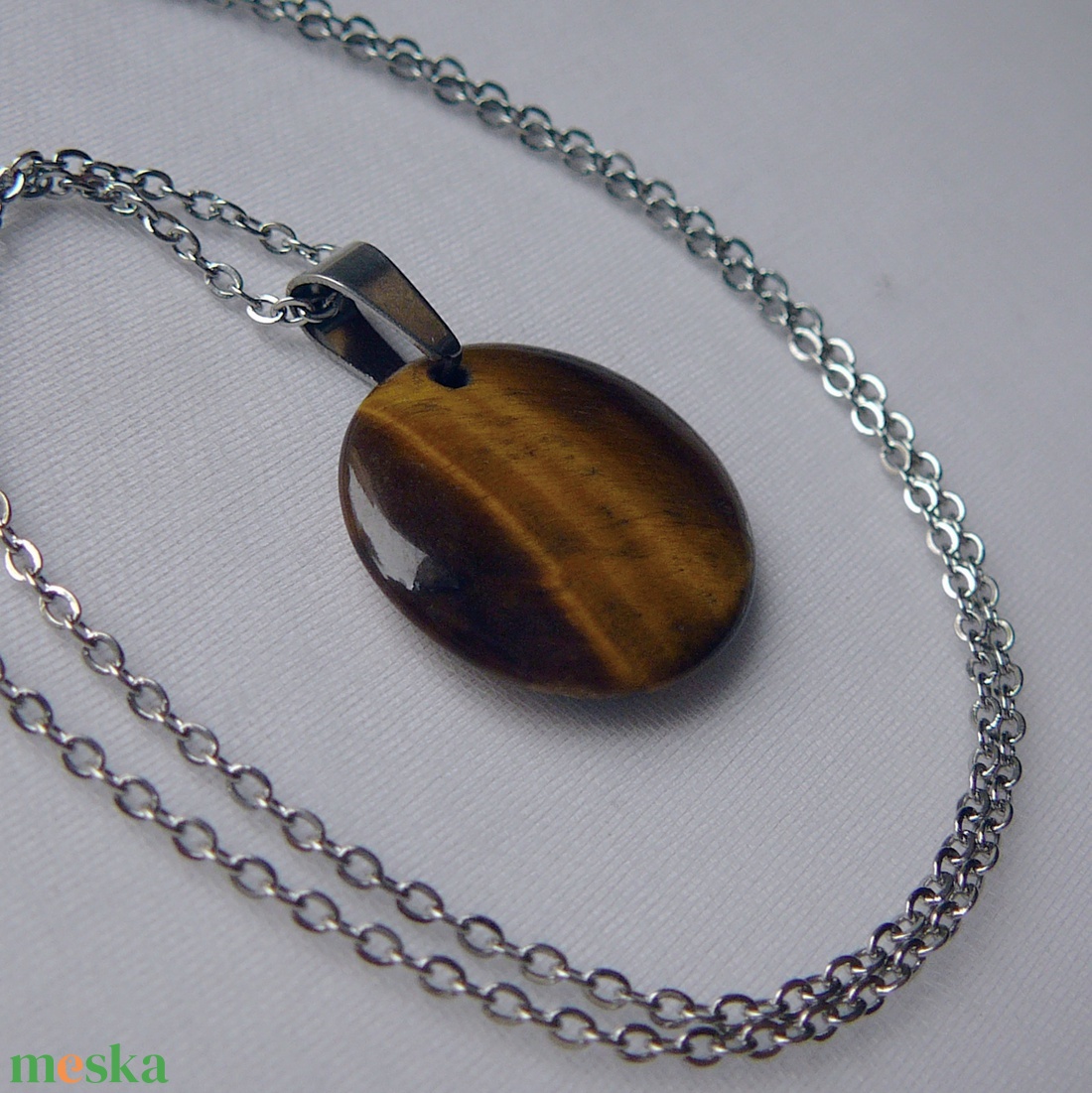 Tigrisszem medálos nyaklánc - ékszer - nyaklánc - medálos nyaklánc - Meska.hu