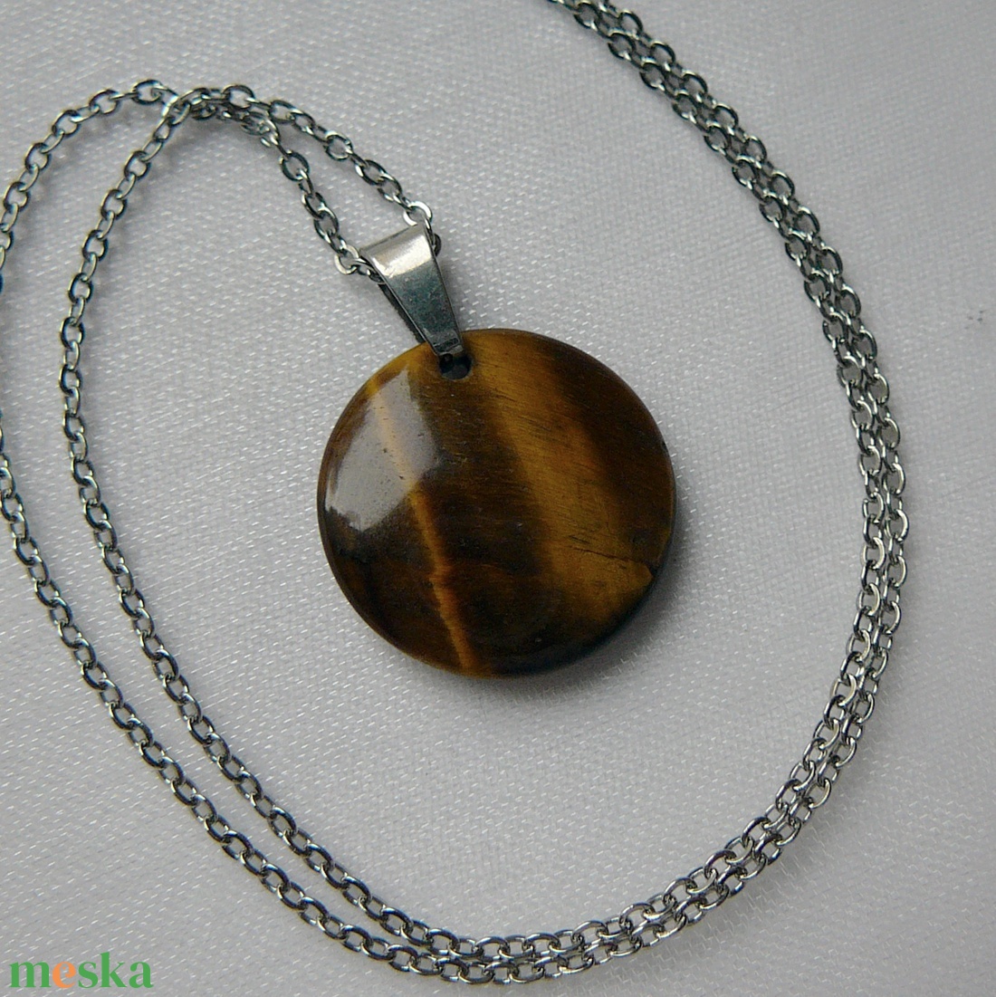 Tigrisszem medálos nyaklánc - ékszer - nyaklánc - medálos nyaklánc - Meska.hu