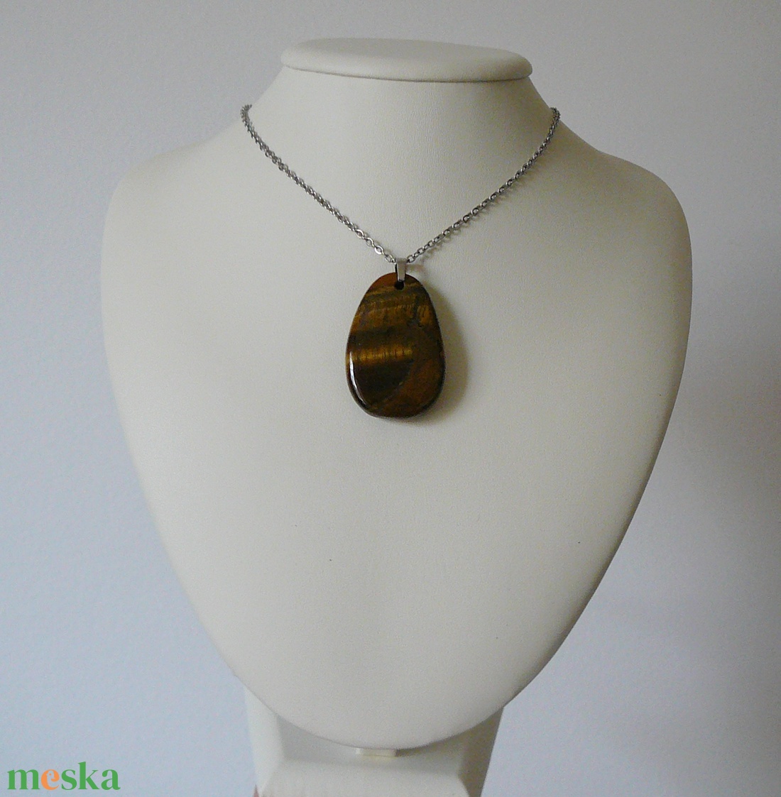 Tigrisszem medálos nyaklánc - ékszer - nyaklánc - medálos nyaklánc - Meska.hu