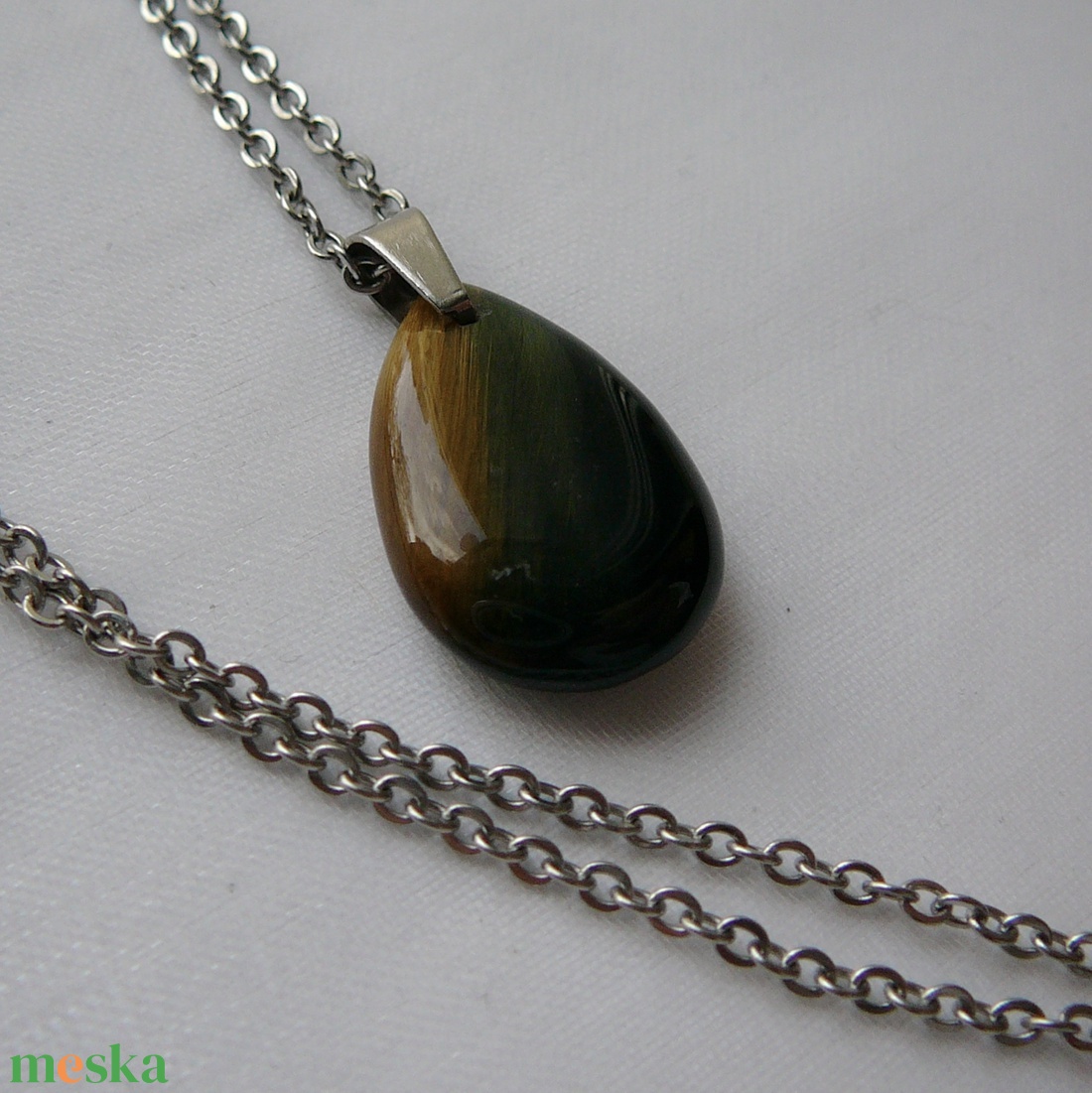 Tigrisszem medálos nyaklánc - ékszer - nyaklánc - medálos nyaklánc - Meska.hu