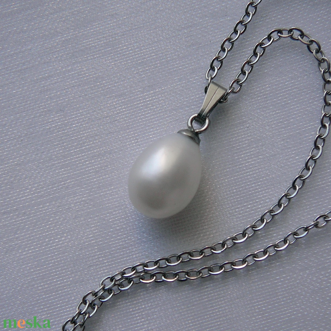 Folyami gyöngy medálos nyaklánc - ékszer - nyaklánc - medálos nyaklánc - Meska.hu