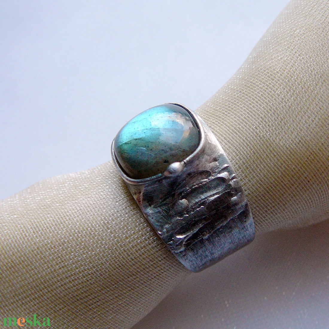 Labradorit gyűrű - ékszer - gyűrű - szoliter gyűrű - Meska.hu