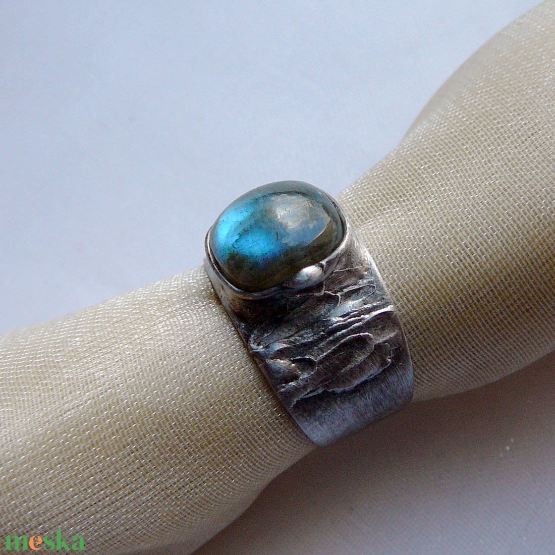 Labradorit gyűrű - ékszer - gyűrű - szoliter gyűrű - Meska.hu