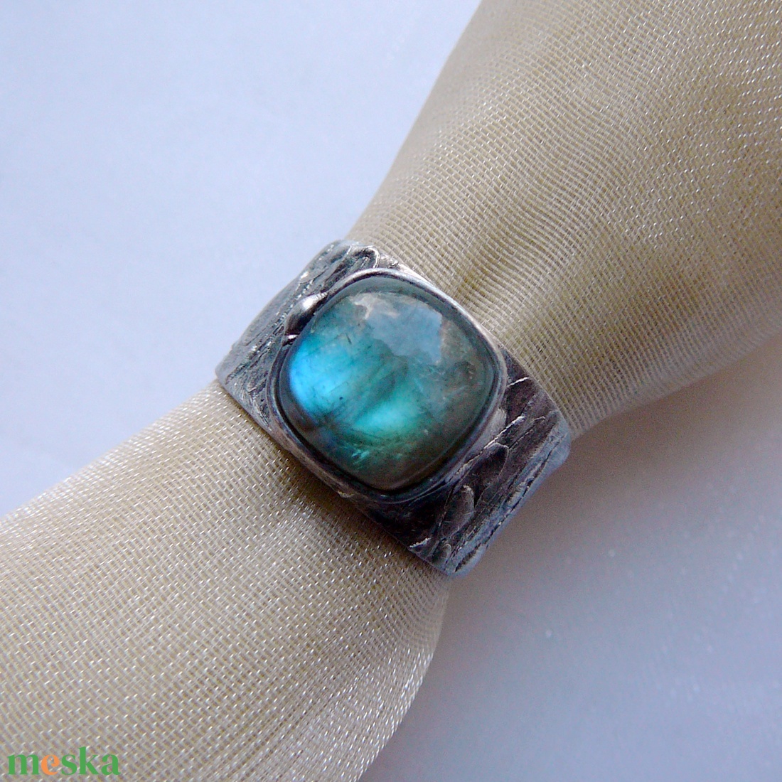 Labradorit gyűrű - ékszer - gyűrű - szoliter gyűrű - Meska.hu