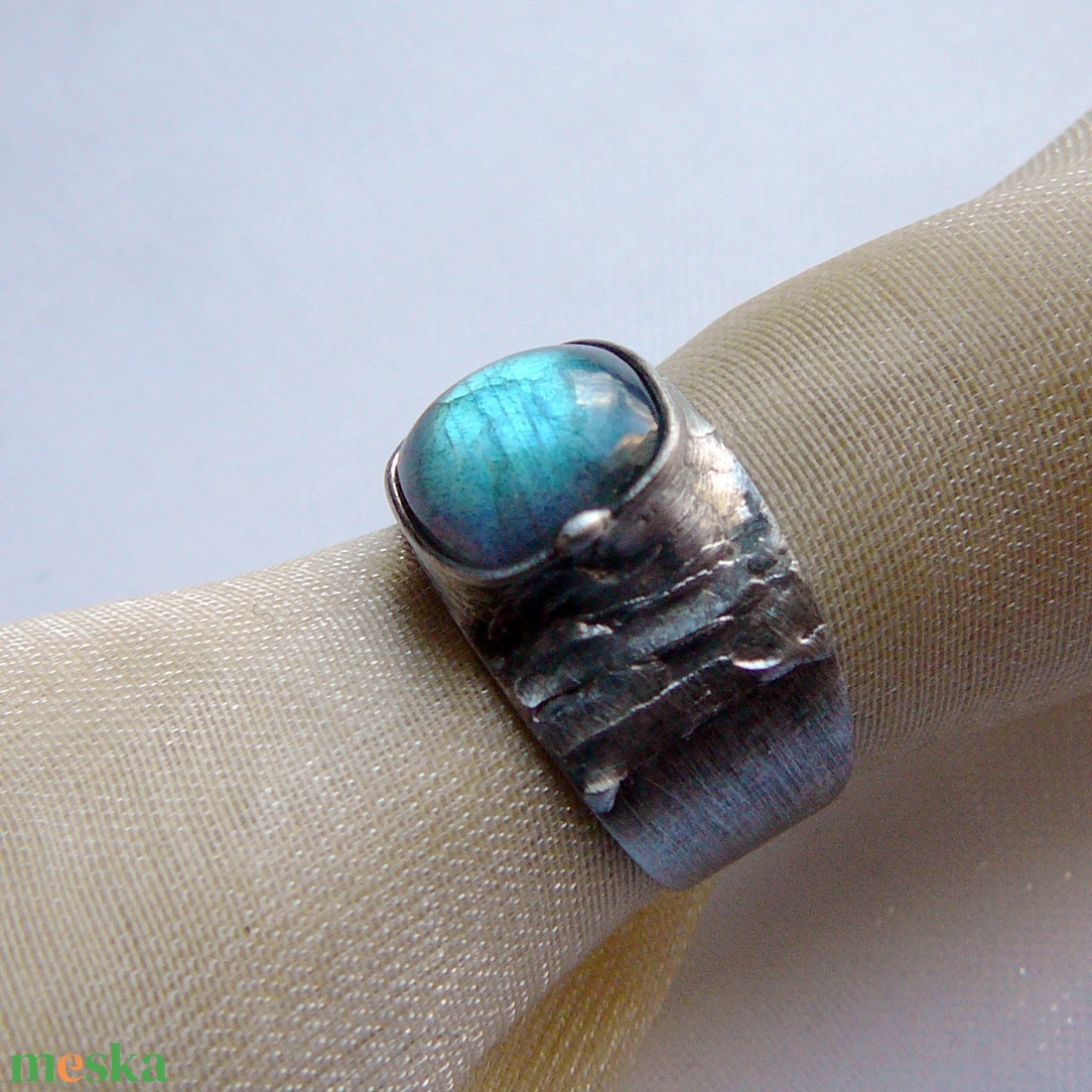 Labradorit gyűrű - ékszer - gyűrű - szoliter gyűrű - Meska.hu