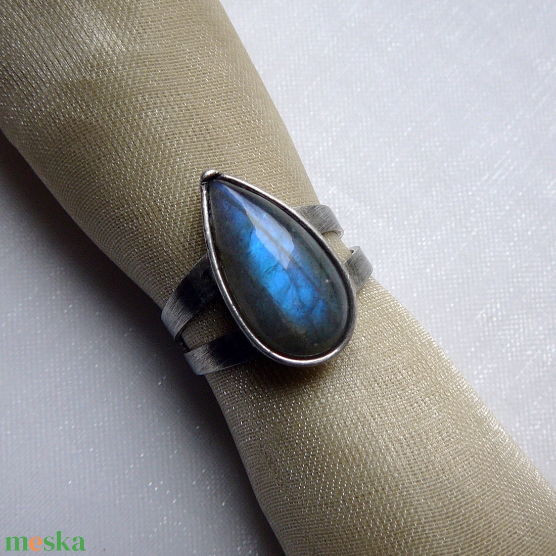 Labradorit gyűrű - ékszer - gyűrű - szoliter gyűrű - Meska.hu